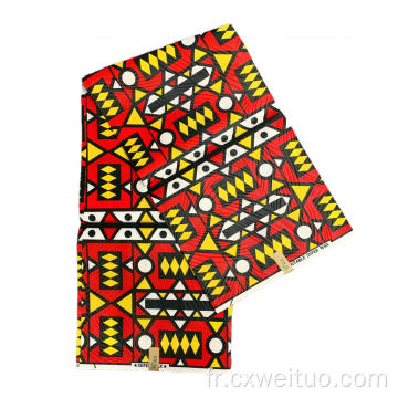 tissu ankara en polyester imprimé en cire africaine